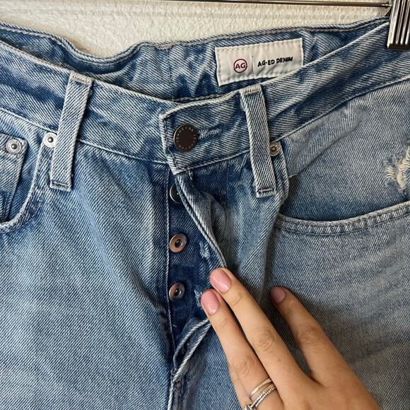 AG Adriano Goldschmied Clove Distressed Relaxed Vintage Straight Jeans 26R